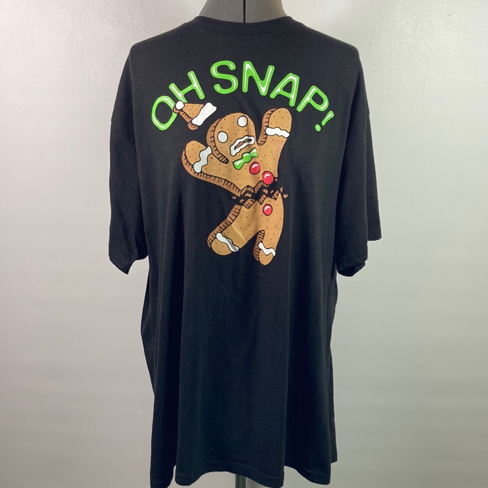 Holiday Time Black Short Sleeve Tee Shirt Size 2XL